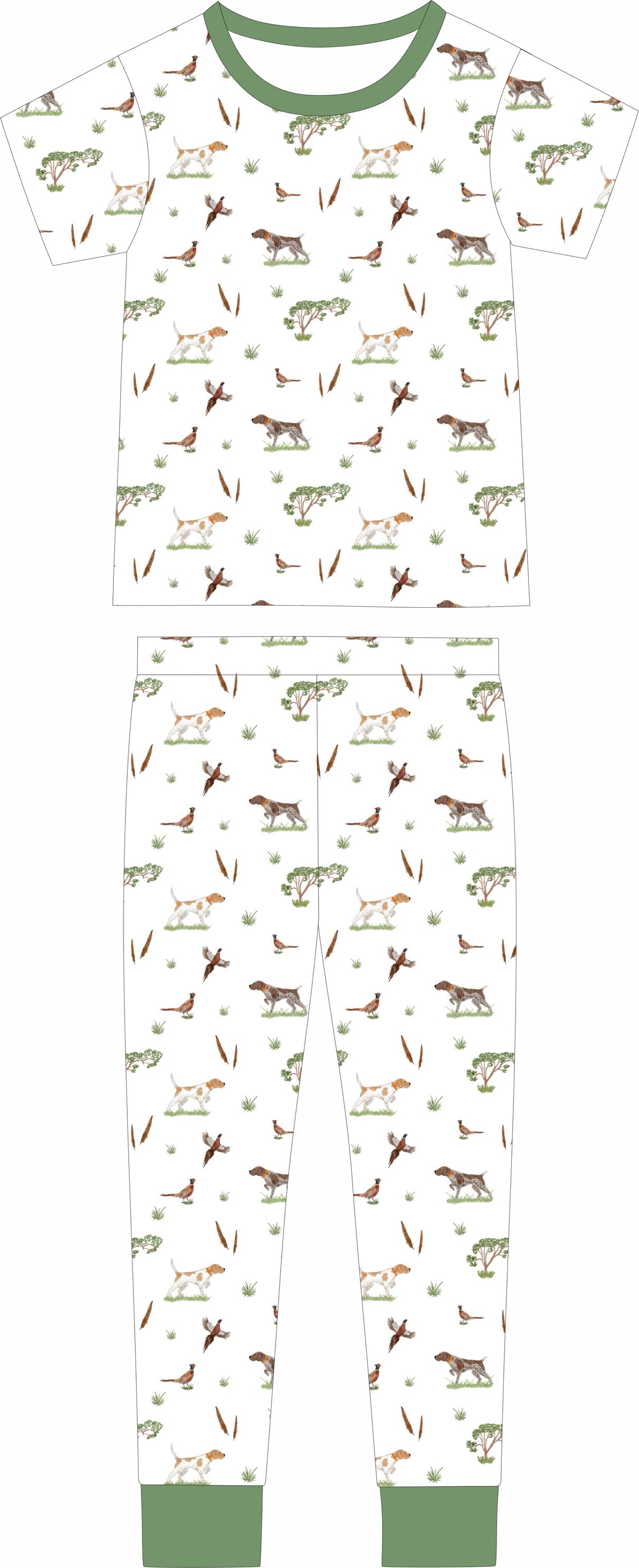 Pointer Pals: Short Sleeve with long pants