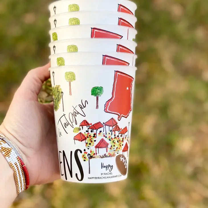 Athens ( Red and Black) Tailgating Cups