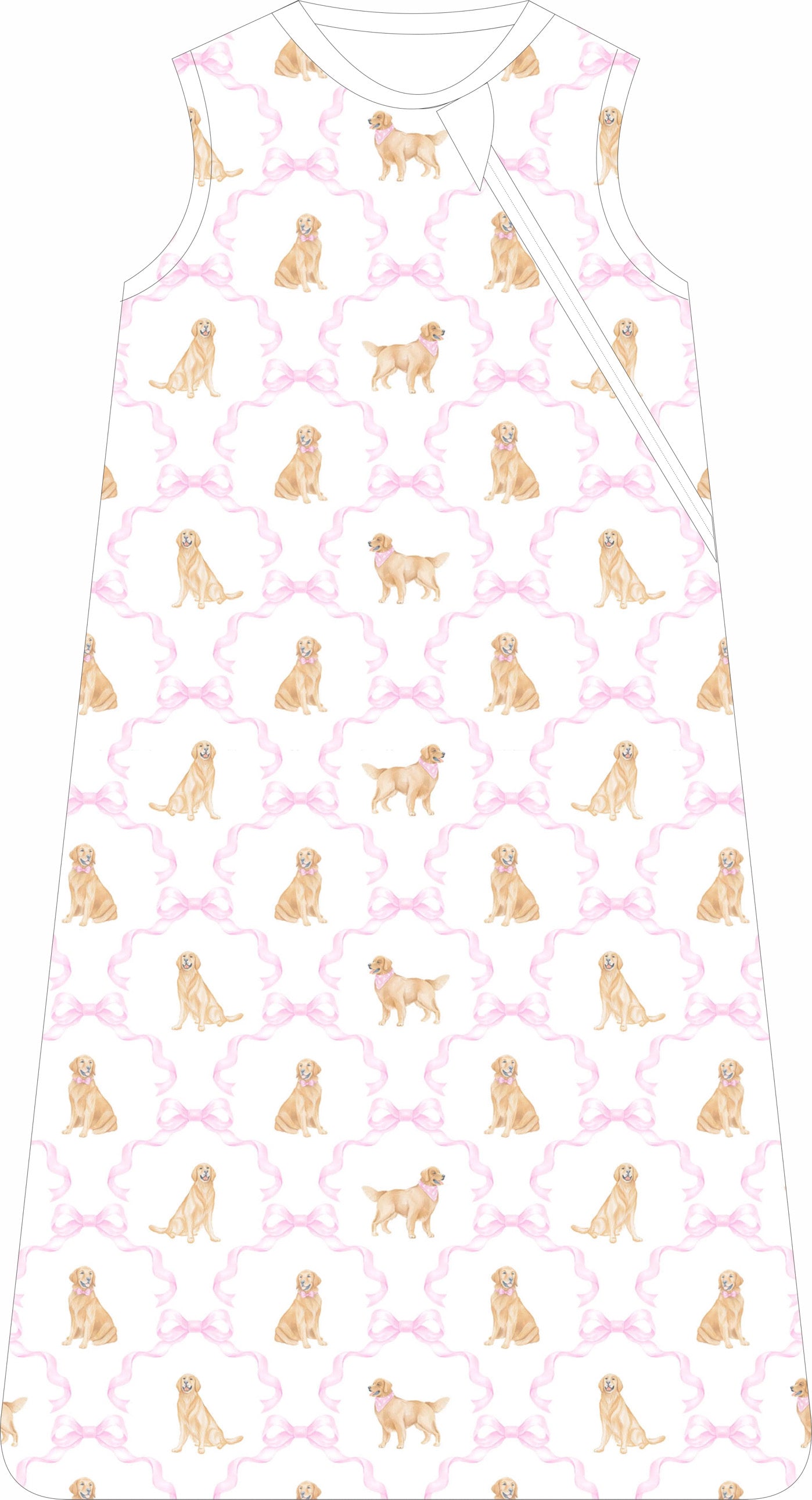 Golden Bows Sleeping Bag