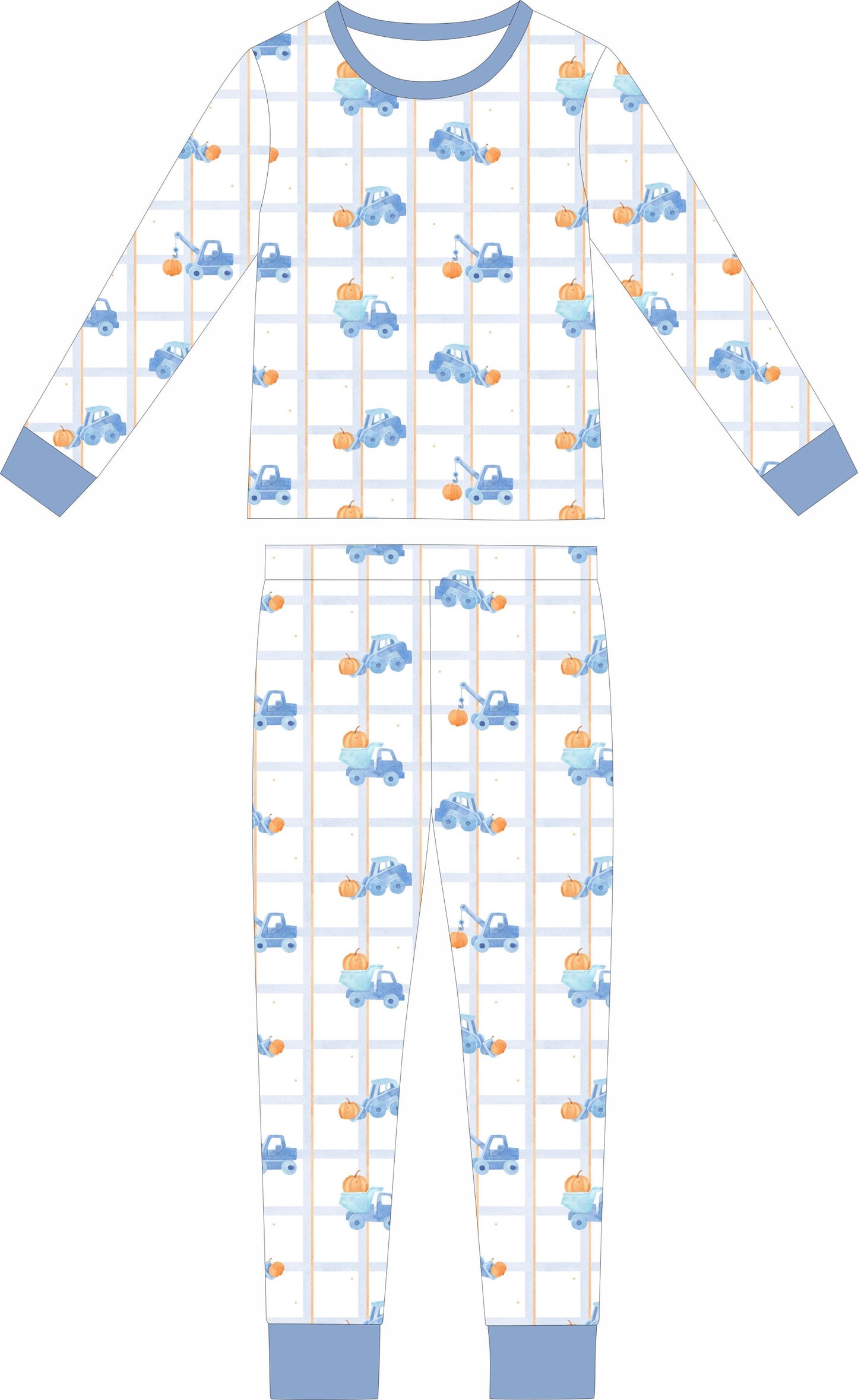 Pumpkin Construction Long Sleeve & Long Pants