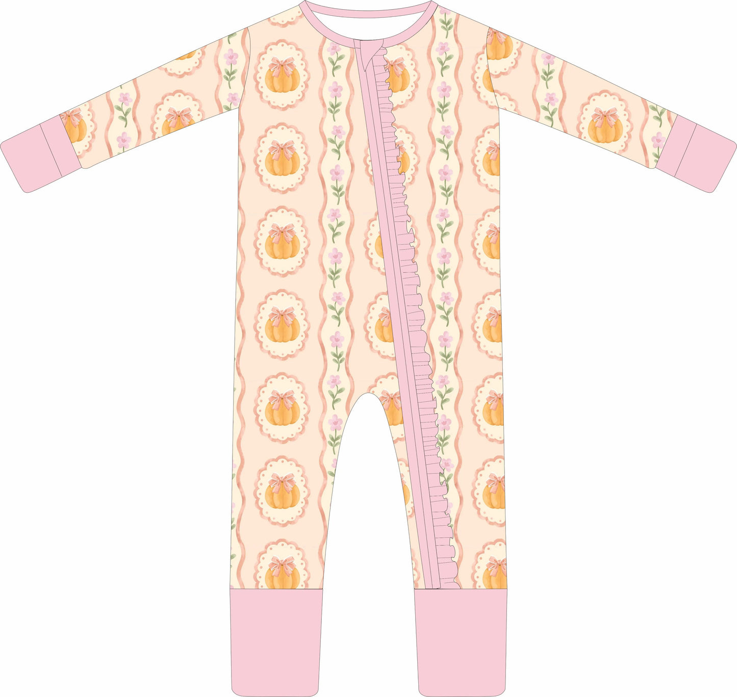 Pumpkin Spice Ruffle Zip