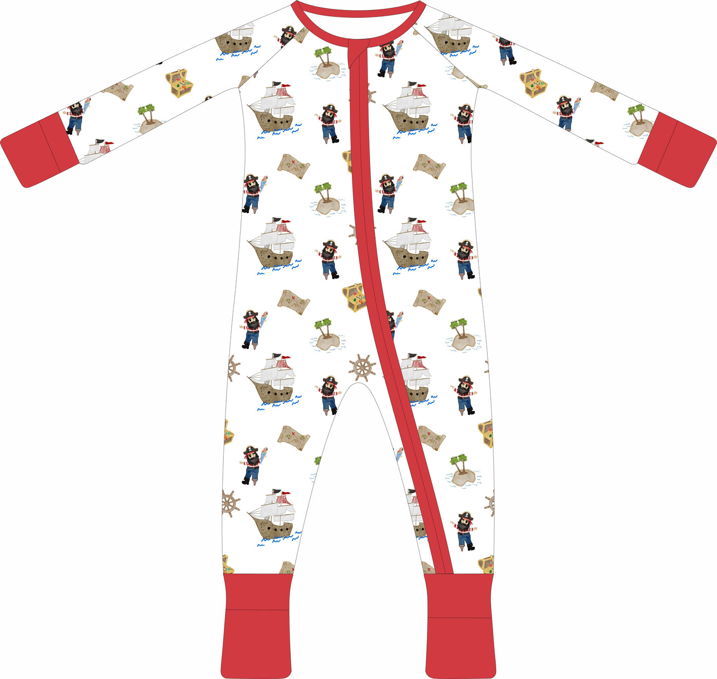 Pirate Dreams Zip Pajama