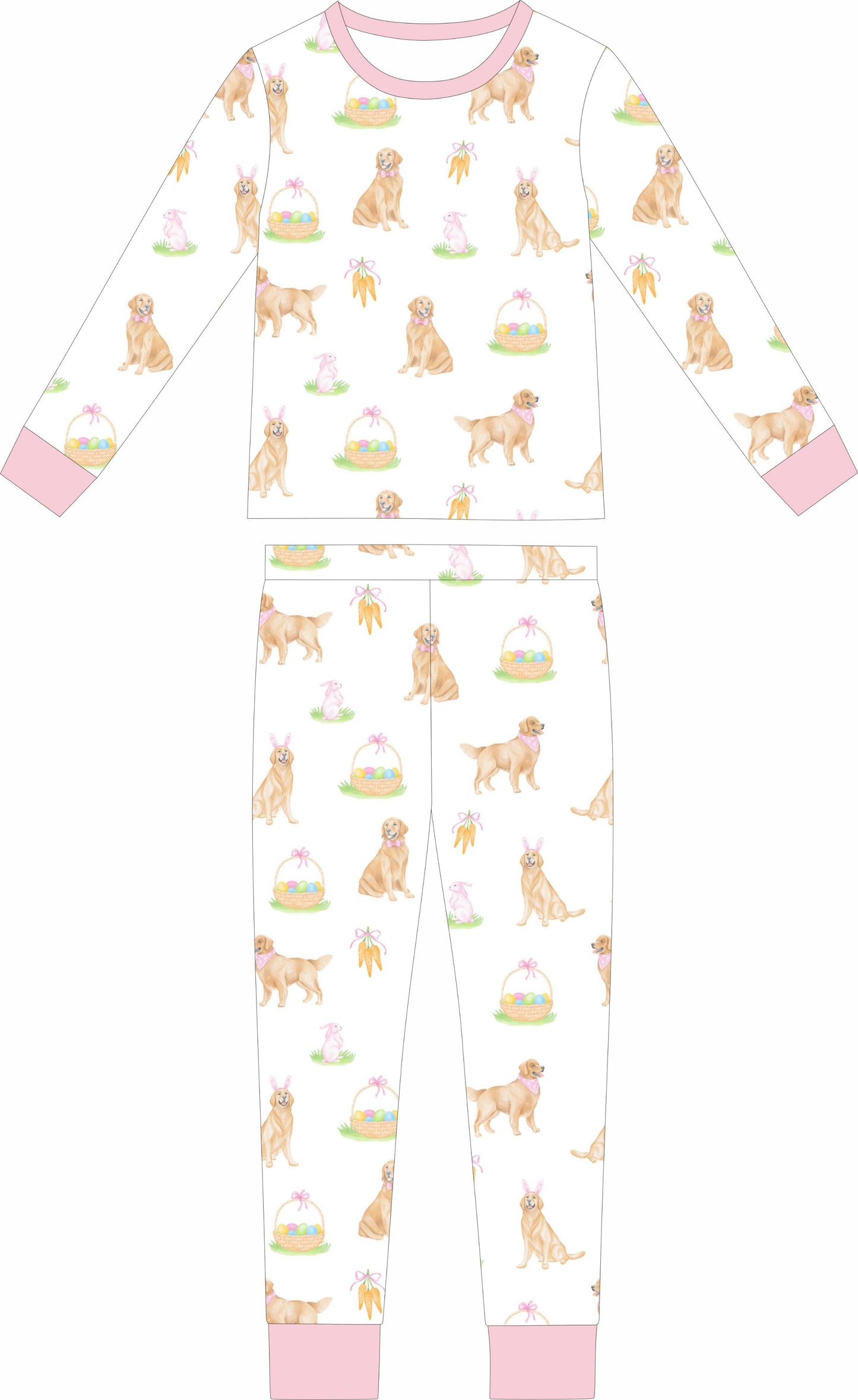 Golden Easter Long sleeve and long pants (Pink)