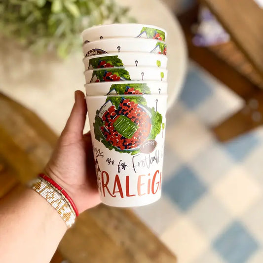 Raleigh ( Red and Black) Tailgating Cups