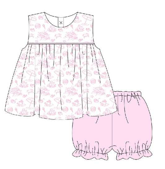 Seaside Tales Pink Bloomer Set