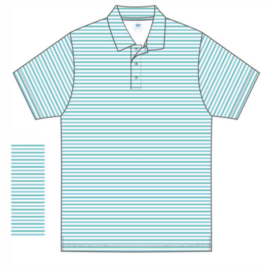 Performance Sea Stripes Polo- Men