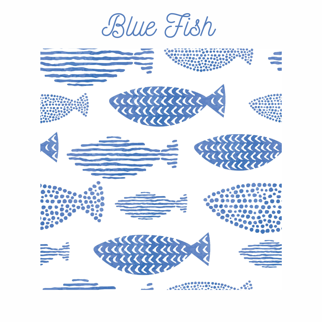 Performance Blue Fish Polo- Men