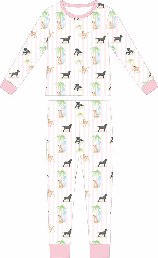 Seaside Labradors Pink Long sleeve and long pants