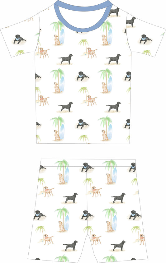 Seaside Labrador Blue Short Sleeve and Shorts