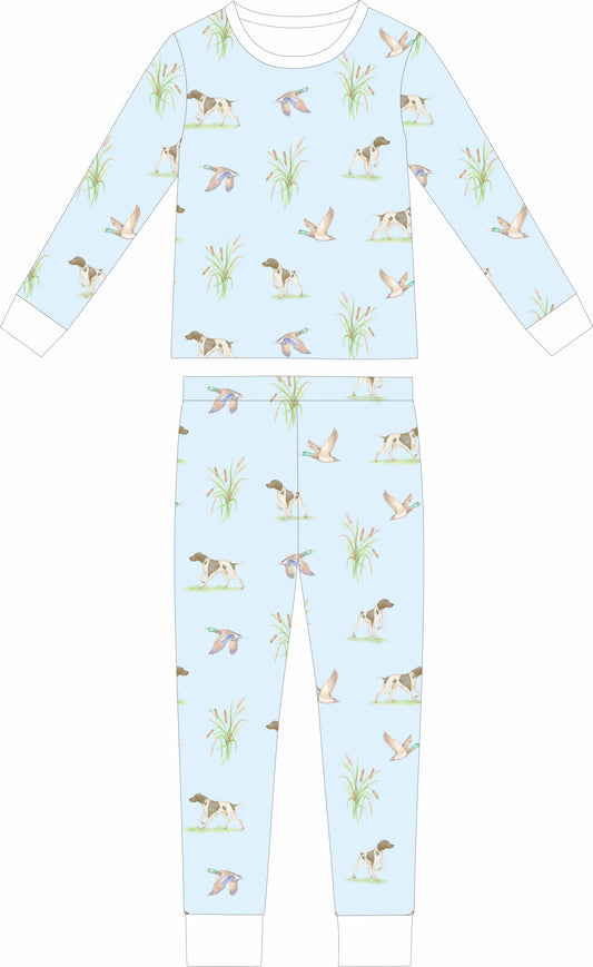 Hunting Pups Long Sleeve and Long Pant Pajama