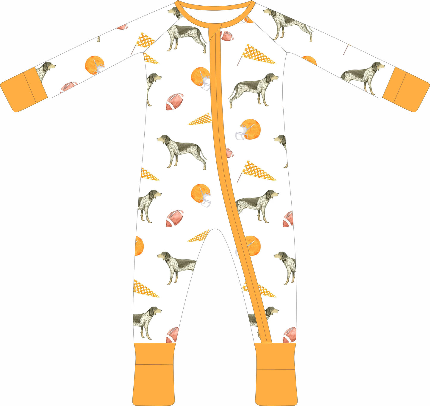 Coonhound Dreams Zip Pajama