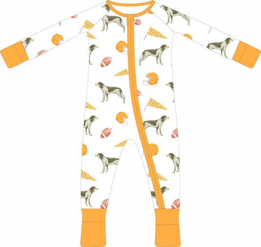 Coonhound Dreams Zip Pajama