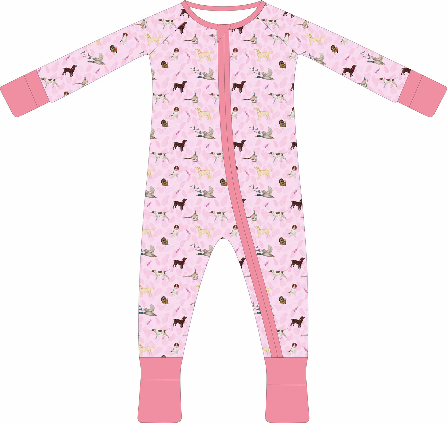 Hunting Dreams - Pink Zip pajamas