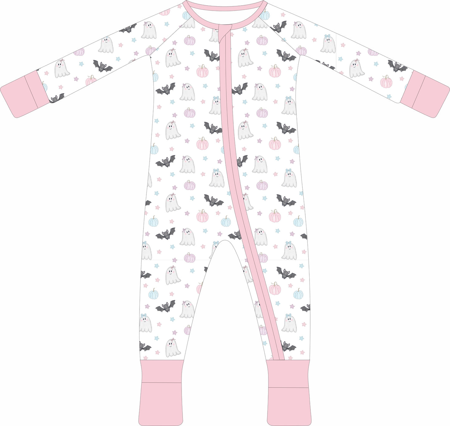 Girly Ghost - Zip pajamas