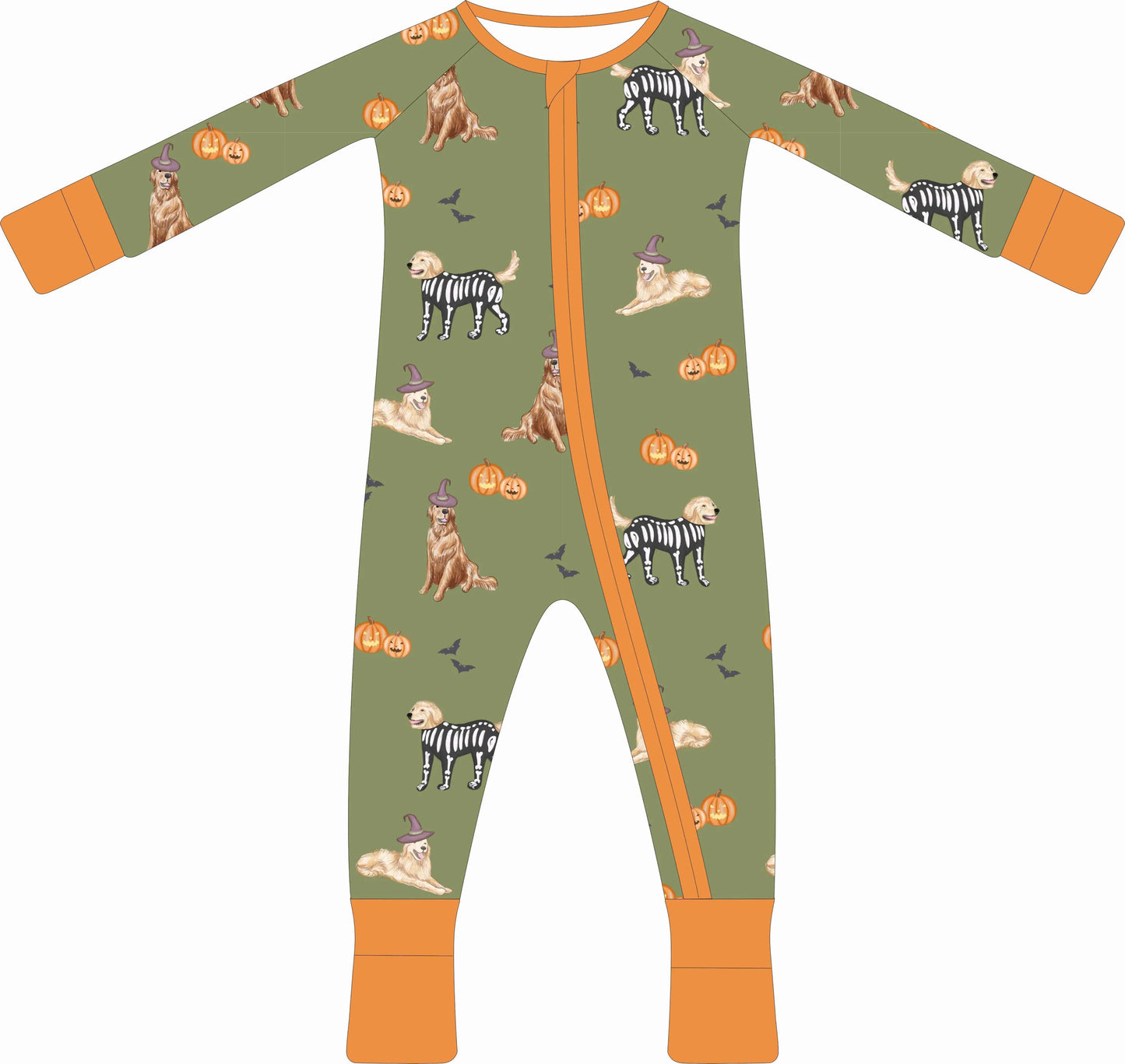 Golden Ghouls Zip Pjs
