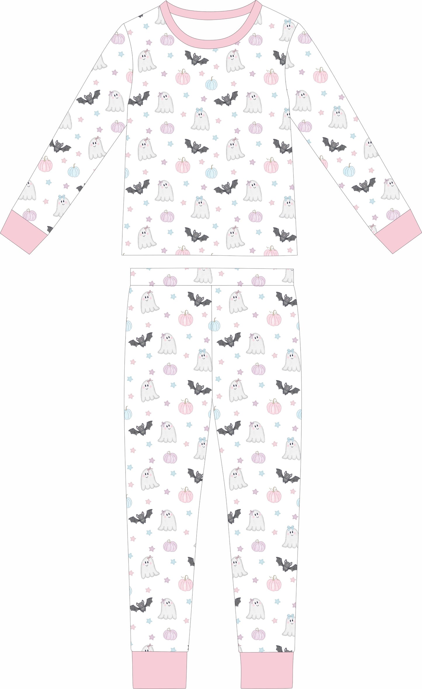 Girly Ghost Long Sleeve and Long Pants