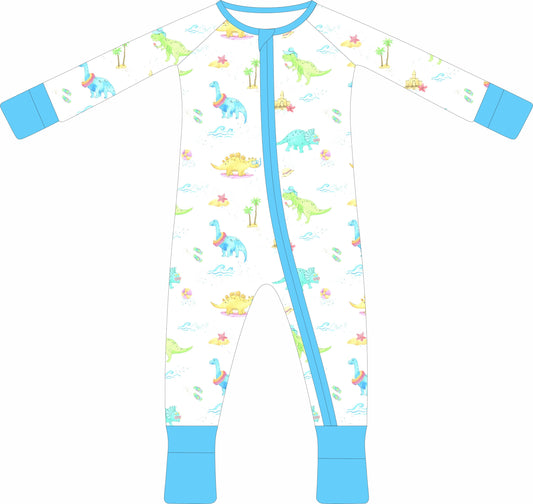 Dino Summer Bash Zip Pajama