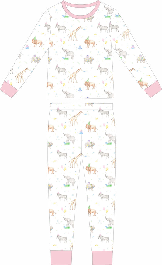 Party Animals ( Pink) Long sleeve and long pants