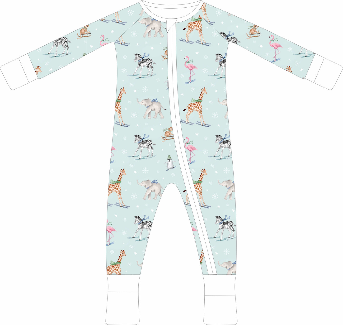 Winter at the Zoo Zip Pajama