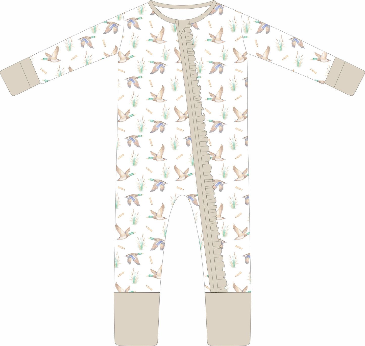 Mallard Dreams (Ruffle Zip) Pajama