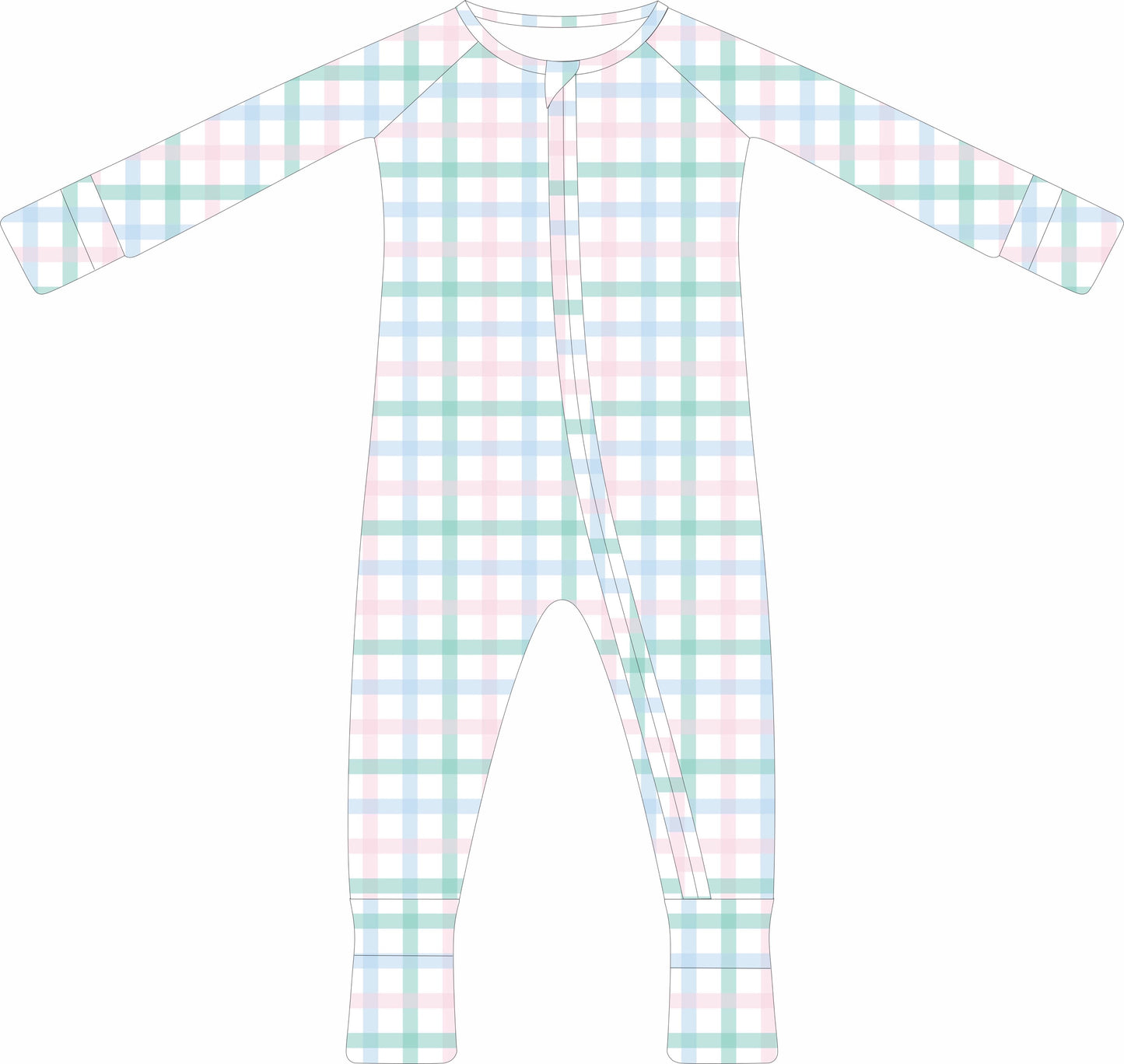 Rosemary Plaid Zip Pajama