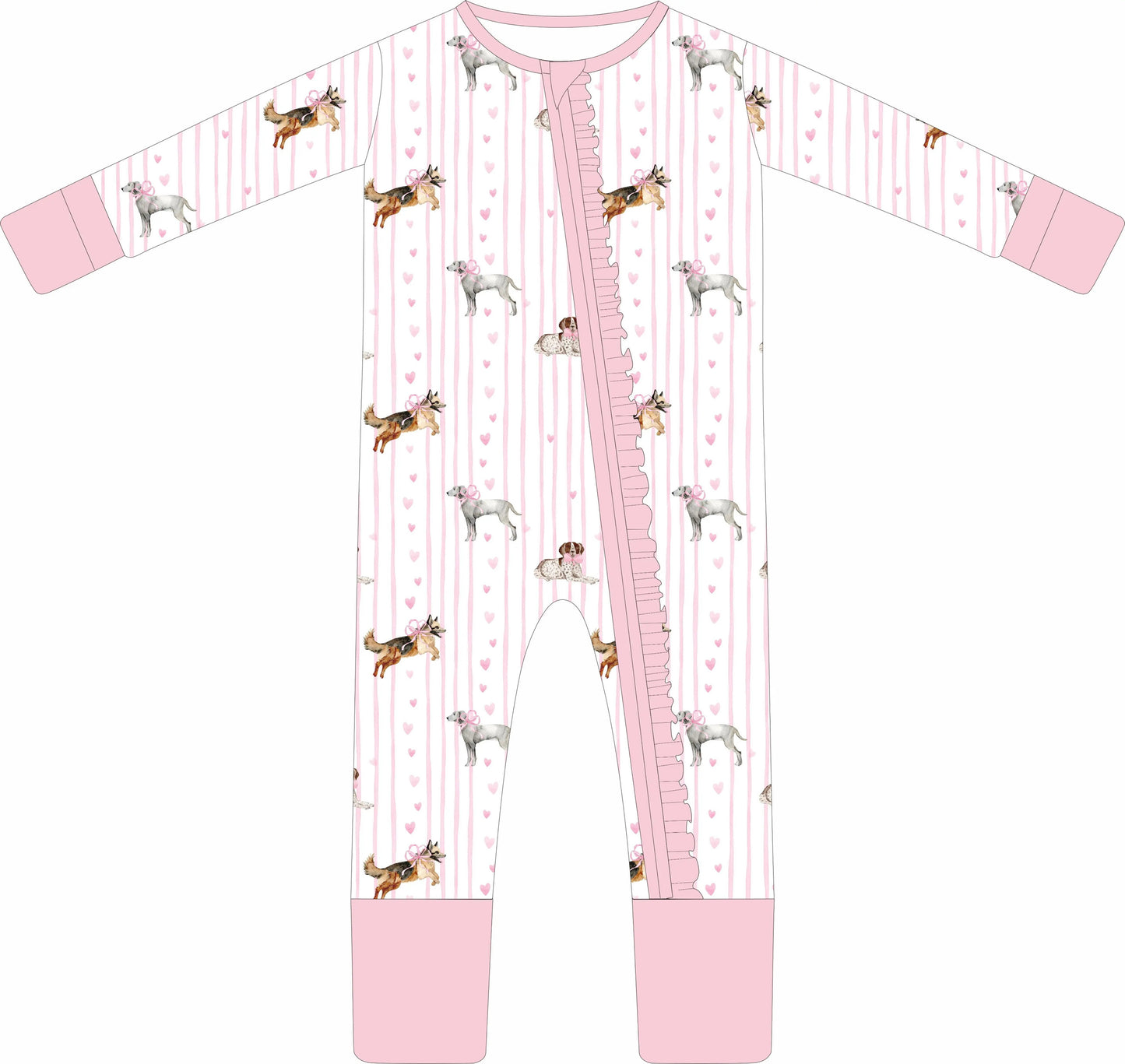 Puppy Pals Ruffle Zip Pajama