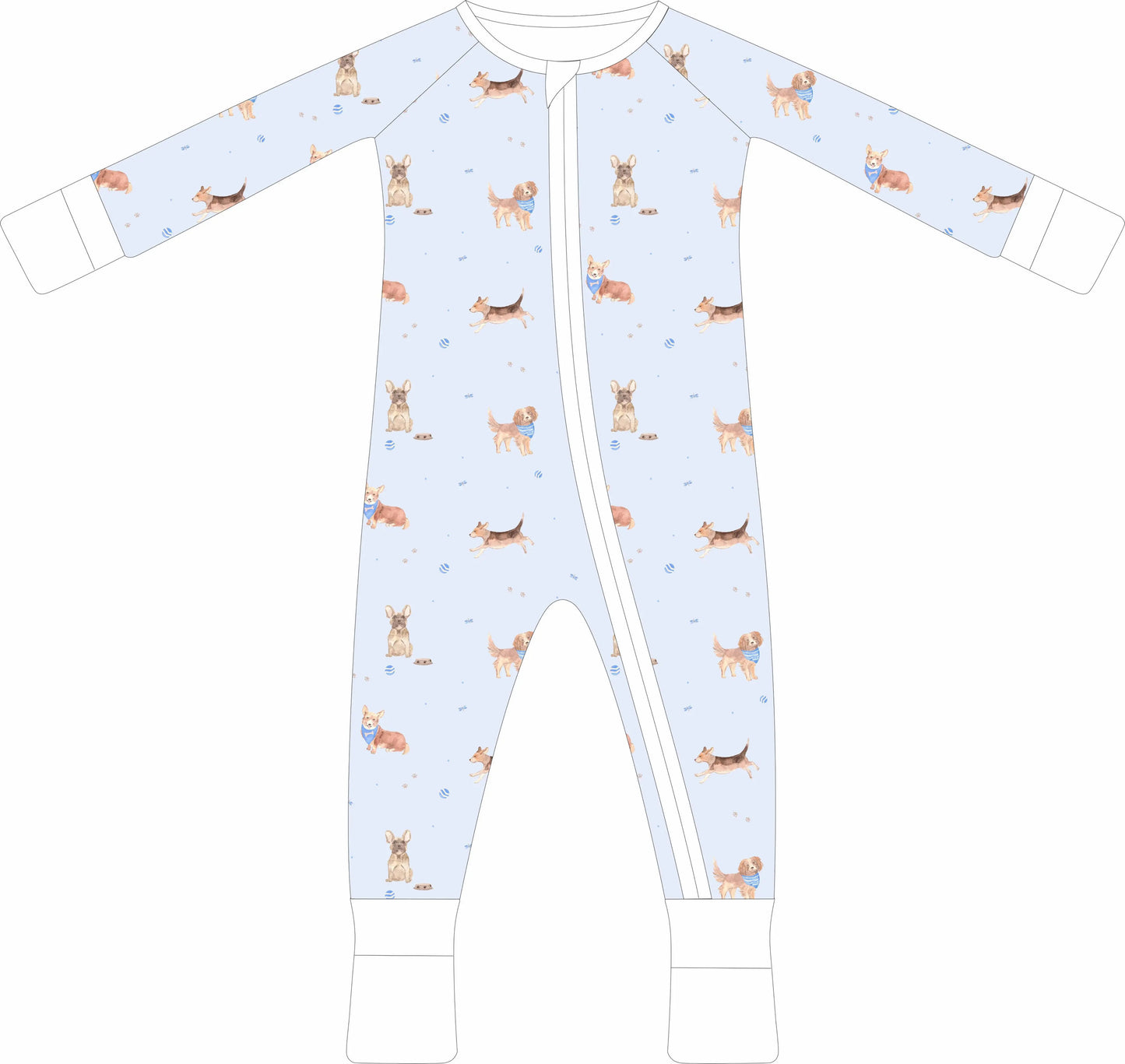 Tiny Tails Zip Pajama