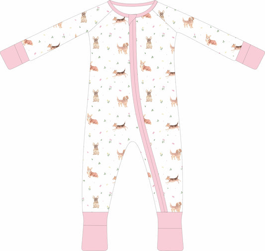 Tiny Tails Ruffle Zip Pajama