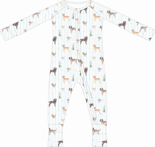 Duck Dog Dreams Zip Pajama