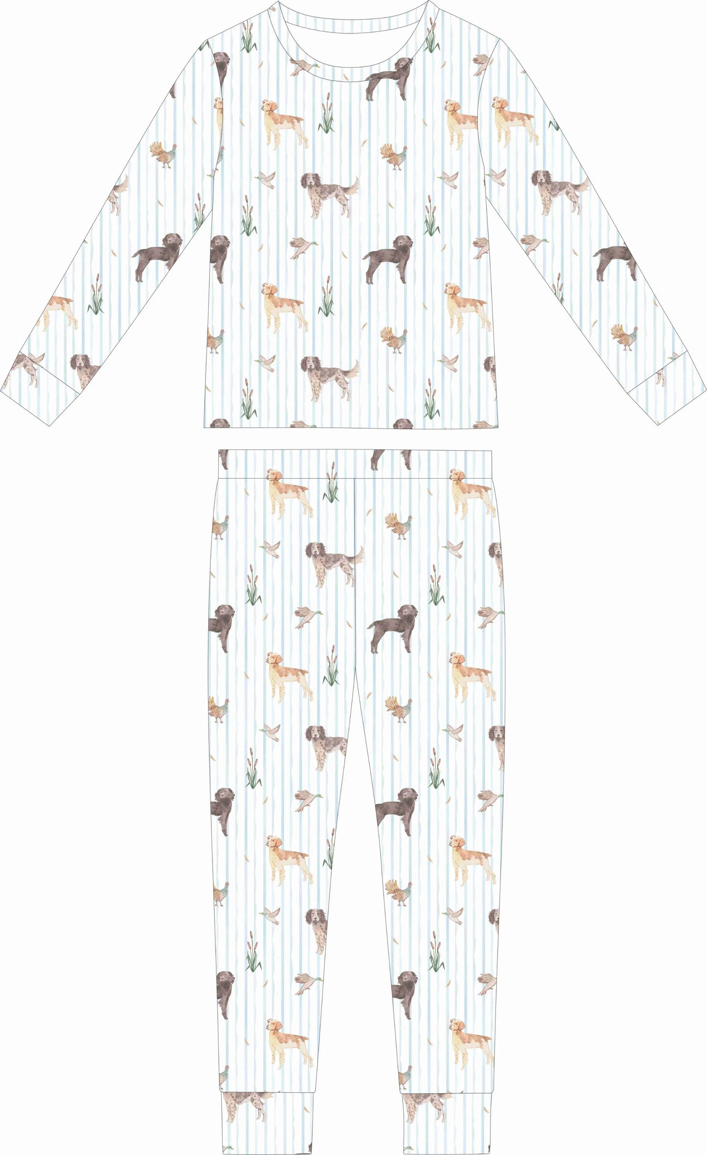 Duck Dog Dreams Long sleeve and long pants