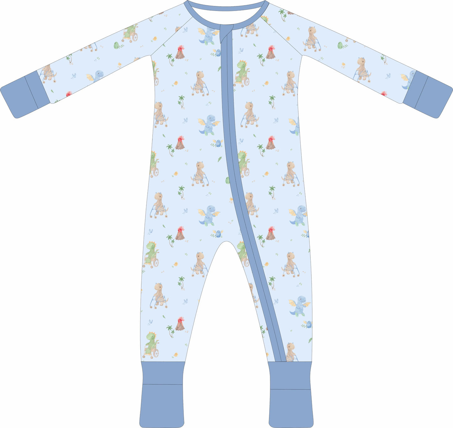 Dino- Mite Zip Pajama