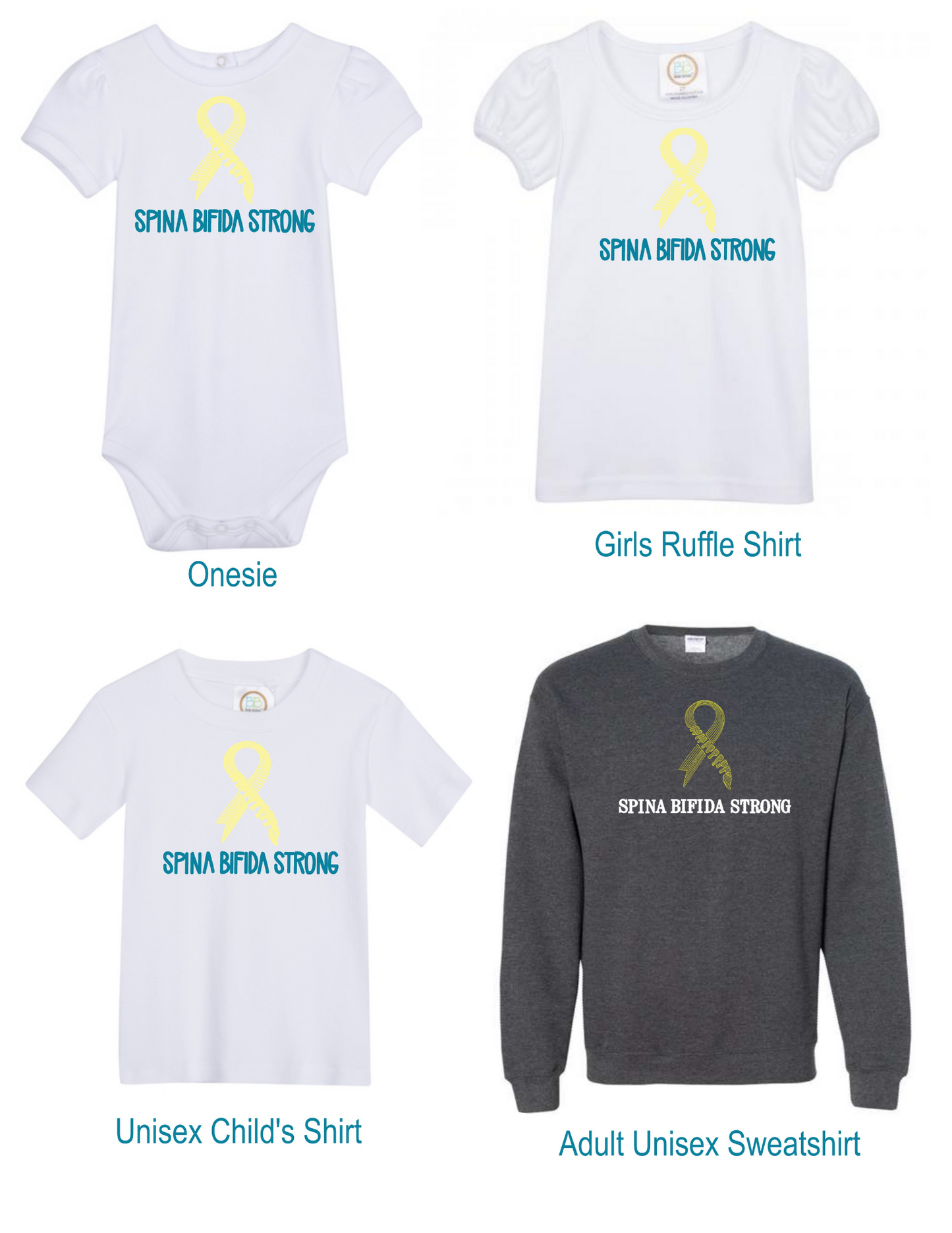 Unisex Adult Sweatshirt: Spina Bifida Strong
