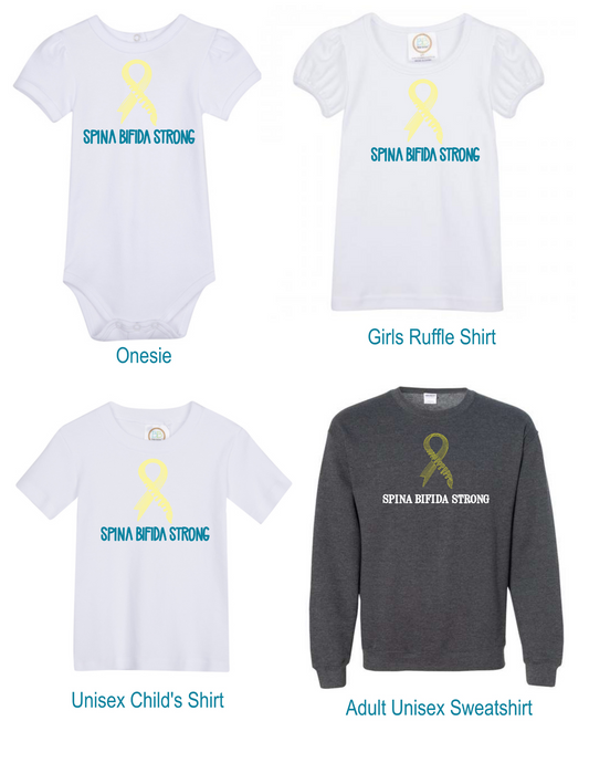 Unisex Adult Sweatshirt: Spina Bifida Strong